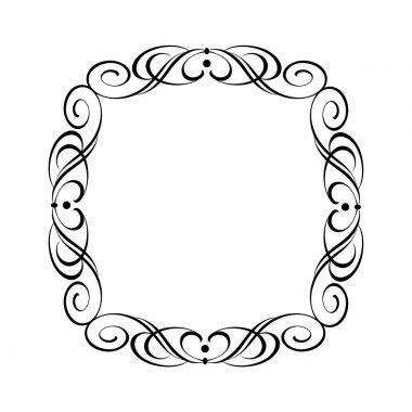 Zarif bir çerçevedir. Vektör çizim.