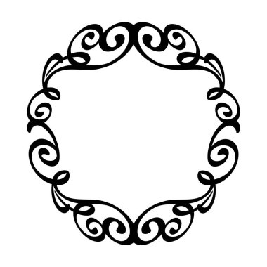 Zarif bir çerçevedir. Vektör çizim.