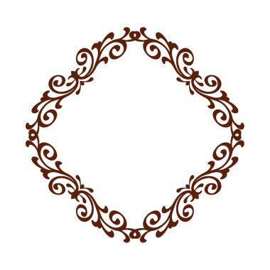 Vektör çerçeveler. Vektör çizim. Brown .