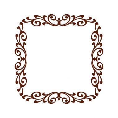 Vektör çerçeveler. Vektör çizim. Brown .