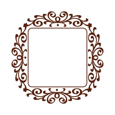 Dekoratif retro çerçeveler. Vektör çizim. Brown.