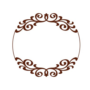 Dekoratif retro çerçeveler. Vektör çizim. Brown.