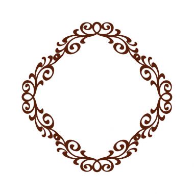 Dekoratif retro çerçeveler. Vektör çizim. Brown.