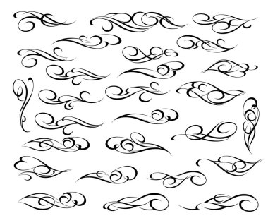 Dekoratif öğeler kümesi. Dividers.Vector illüstrasyon.