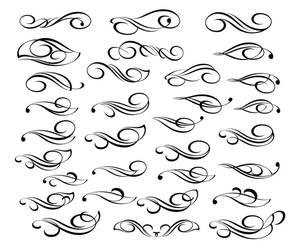 Dekoratif öğeler kümesi. Dividers.Vector illüstrasyon.