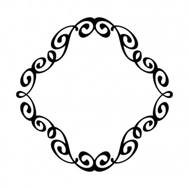 .Vektör çerçeveler. Vektör çizim. Siyah .