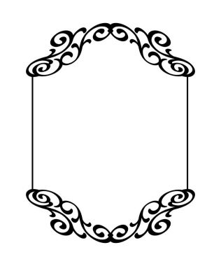 .Vektör çerçeveler. Vektör çizim. Siyah .