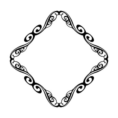 .Vektör çerçeveler. Vektör çizim. Siyah .