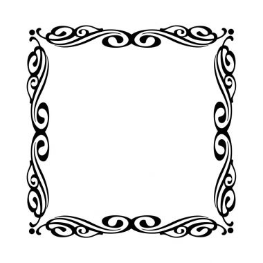 .Vektör çerçeveler. Vektör çizim. Siyah .