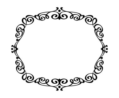 .Vektör çerçeveler. Vektör çizim. Siyah .