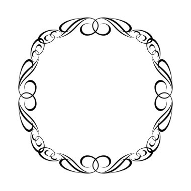 Zarif çerçeve. Vektör çizim. Siyah .