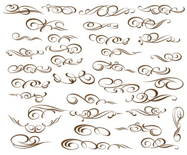 Tasarım öğeleri. Vektör çizim. Brown .