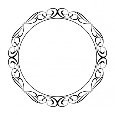 Vektör hat dekoratif çerçeve. Vektör çizim.