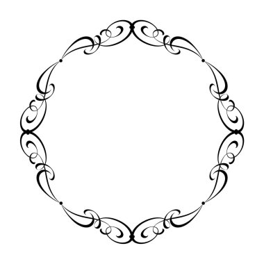Vektör hat dekoratif çerçeve. Vektör çizim.