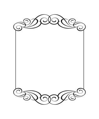 Vektör retro çerçeveler. Vektör çizim. Siyah .