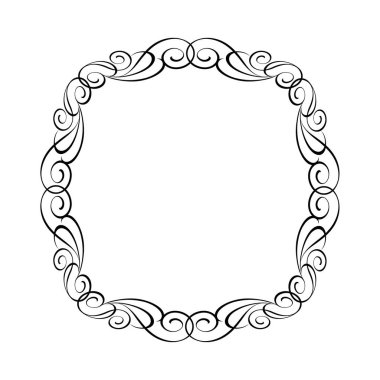 Vektör retro çerçeveler. Vektör çizim. Siyah .