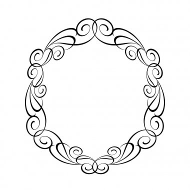 Vektör retro çerçeveler. Vektör çizim. Siyah .