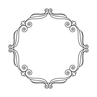 Vektör retro çerçeveler. Vektör çizim. Siyah .