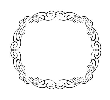 Vektör retro çerçeveler. Vektör çizim. Siyah .