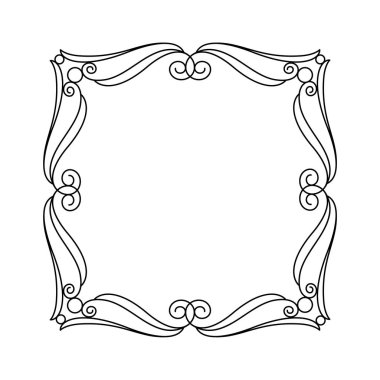 Vektör retro çerçeveler. Vektör çizim. Siyah .