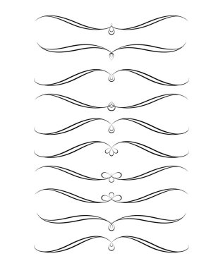Tasarım öğeleri. Vektör çizim. Siyah   .