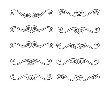 Tasarım öğeleri. Vektör çizim. Siyah   .