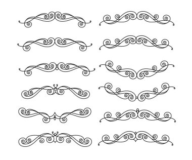 Tasarım öğeleri. Vektör çizim. Siyah   .