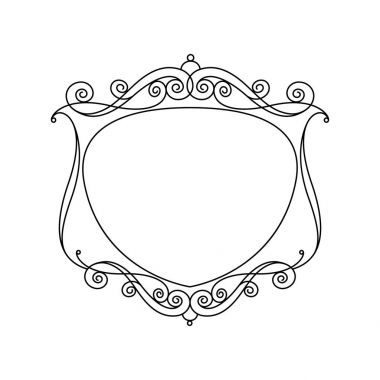 Vektör retro çerçeveler. Vektör çizim. Siyah .