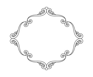 Dekoratif retro çerçeveler. Vektör çizim. Siyah .