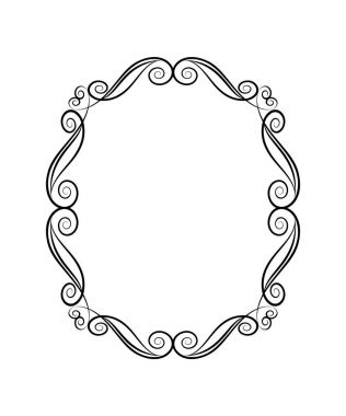 Vektör retro çerçeveler. Vektör çizim. Siyah .