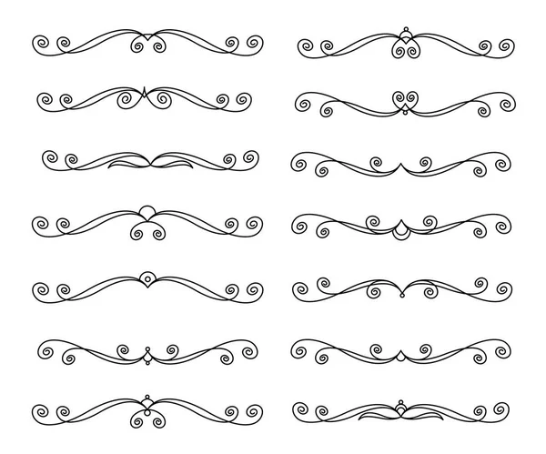 Set of decorative elements. Dividers.Vector illustration. — Stock Vector