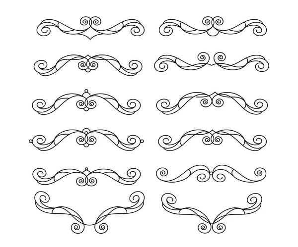 Dekoratif öğeler kümesi. Dividers.Vector illüstrasyon.
