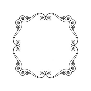 Vektör retro çerçeveler. Vektör çizim. Siyah .