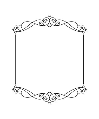 Vektör retro çerçeveler. Vektör çizim. Siyah .