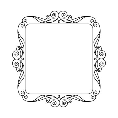 Vektör retro çerçeveler. Vektör çizim. Siyah .