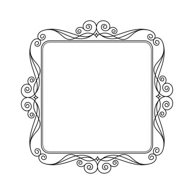 Vektör retro çerçeveler. Vektör çizim. Siyah .