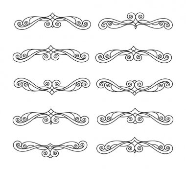 Tasarım öğeleri. Vektör çizim. Siyah  .