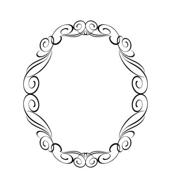 Vektör retro çerçeveler. Vektör çizim. Siyah .