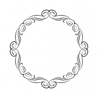 Vektör dekoratif çerçeveler. Vektör çizim. Siyah .