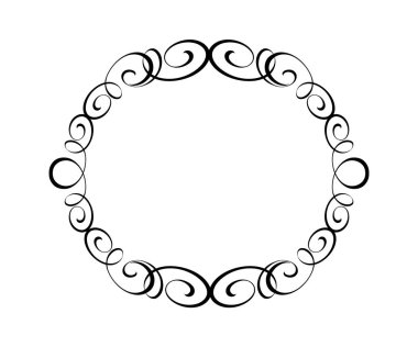 Vektör dekoratif çerçeveler. Vektör çizim. Siyah .