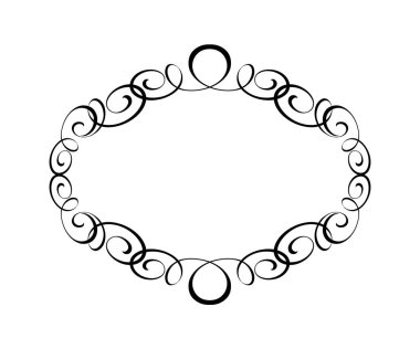 Dekoratif retro çerçeveler. Vektör çizim. Siyah .