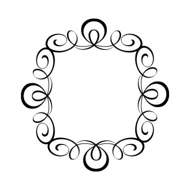 Dekoratif retro çerçeveler. Vektör çizim. Siyah .