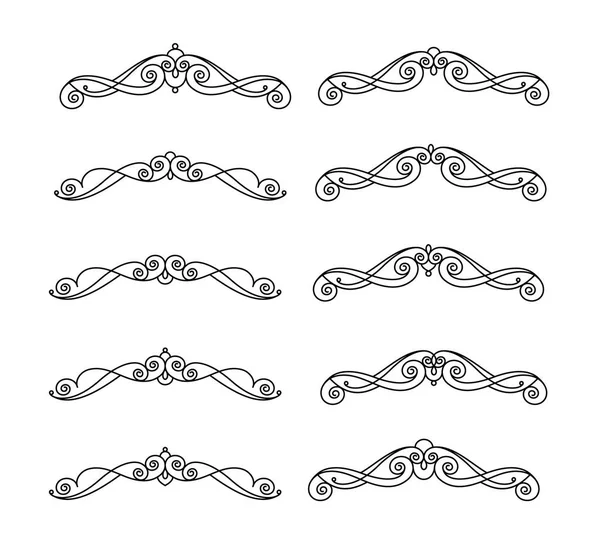 Dekoratif öğeler kümesi. Dividers.Vector illüstrasyon.