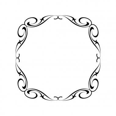 Zarif çerçeve. Vektör çizim.