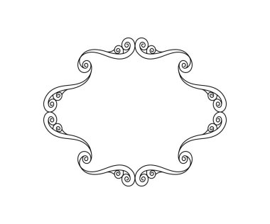 Zarif çerçeve. Vektör çizim. 