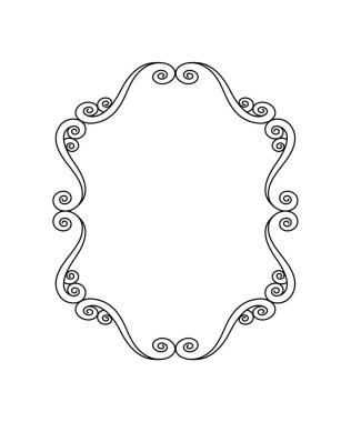 Zarif çerçeve. Vektör çizim. 