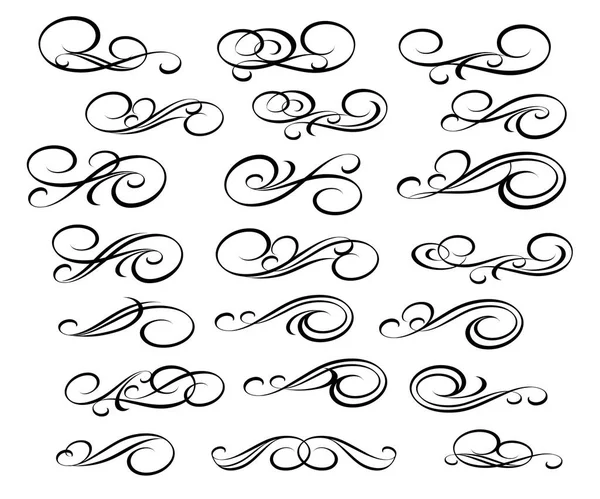 Set of decorative elements. Dividers.Vector illustration. — Stock Vector