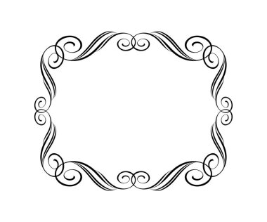 Vektör retro çerçeveler. Vektör çizim. Siyah .