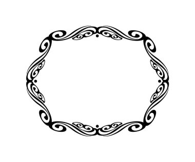 Vektör retro çerçeveler. Vektör çizim. Siyah .