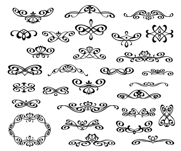 Dekoratif öğeler kümesi. Dividers.Vector illüstrasyon.